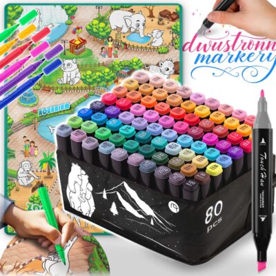Maliarska podložka 90 x 120 cm + liehové fixky 80 ks Ricokids