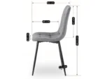 Jedálenská stolička šedá látka Peru 2 – Obrázok 5